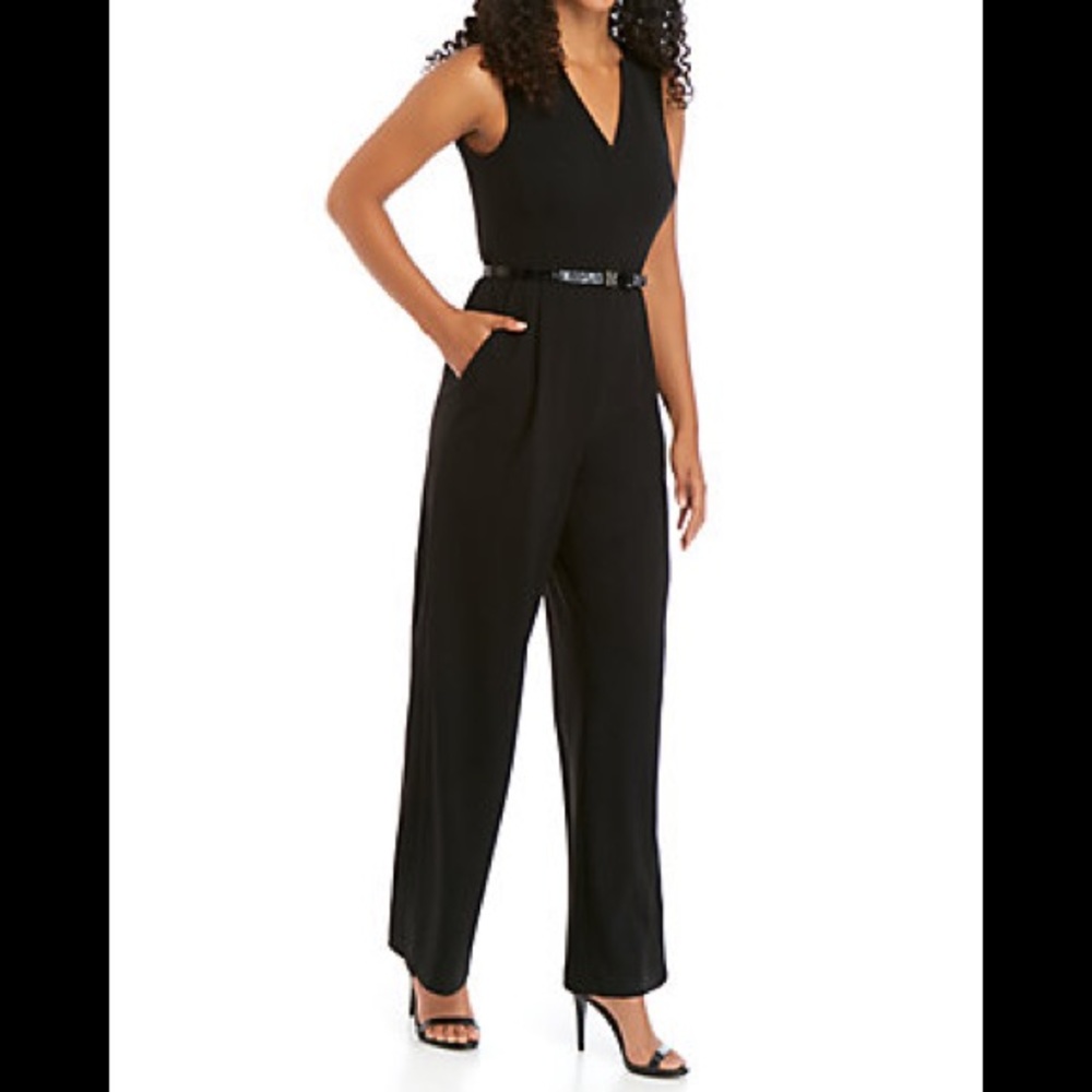Calvin Klein black long wide leg pants jumpsuit- new with tags